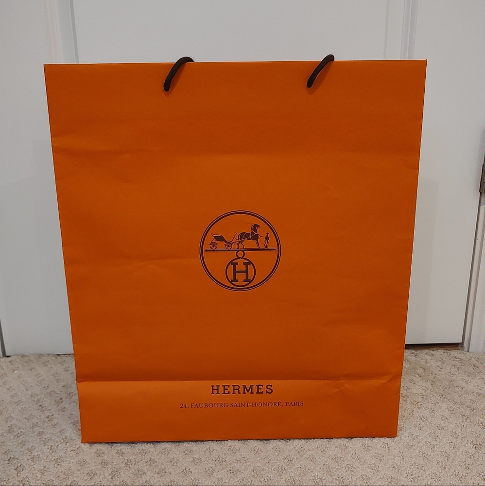 Hermes Authentic Shopping Bag Large 16.5" x 18.5" x 7"